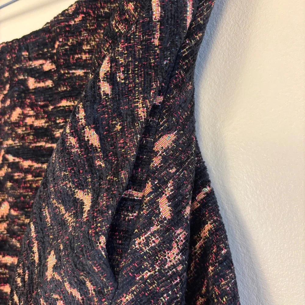 ULLA‎ JOHNSON Elise Flounce Hem Mini Skirt Onyx Black Women Size 6 Casual Party